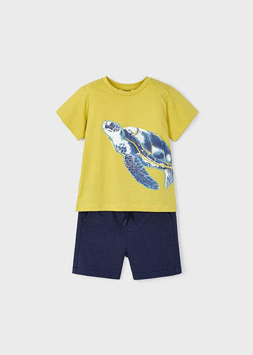 Marškinėlių ir šortų komplektas berniukams Gold-navy.