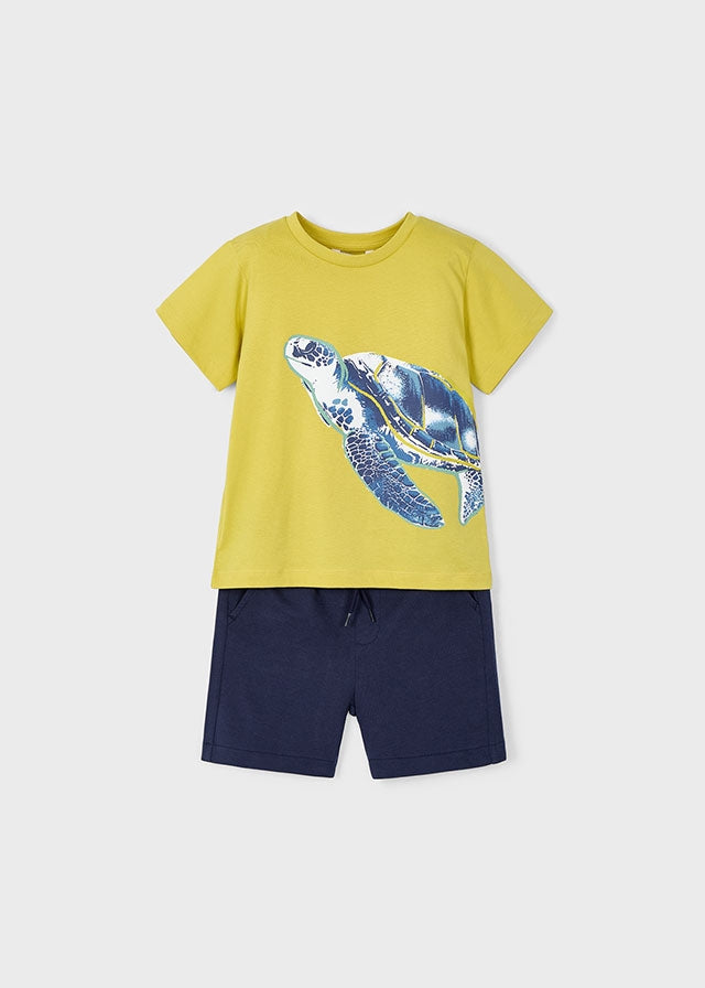 Marškinėlių ir šortų komplektas berniukams Gold-navy.