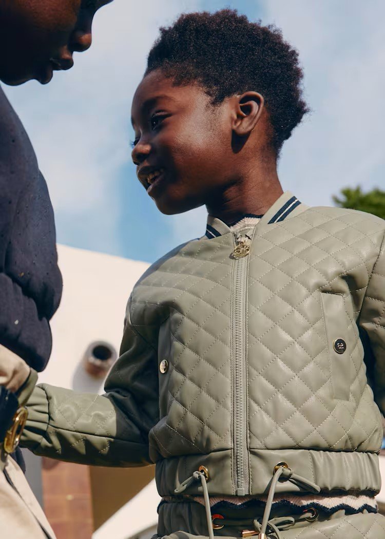 Abel & Lula dygsniuotas dirbtinės odos švarkelis.