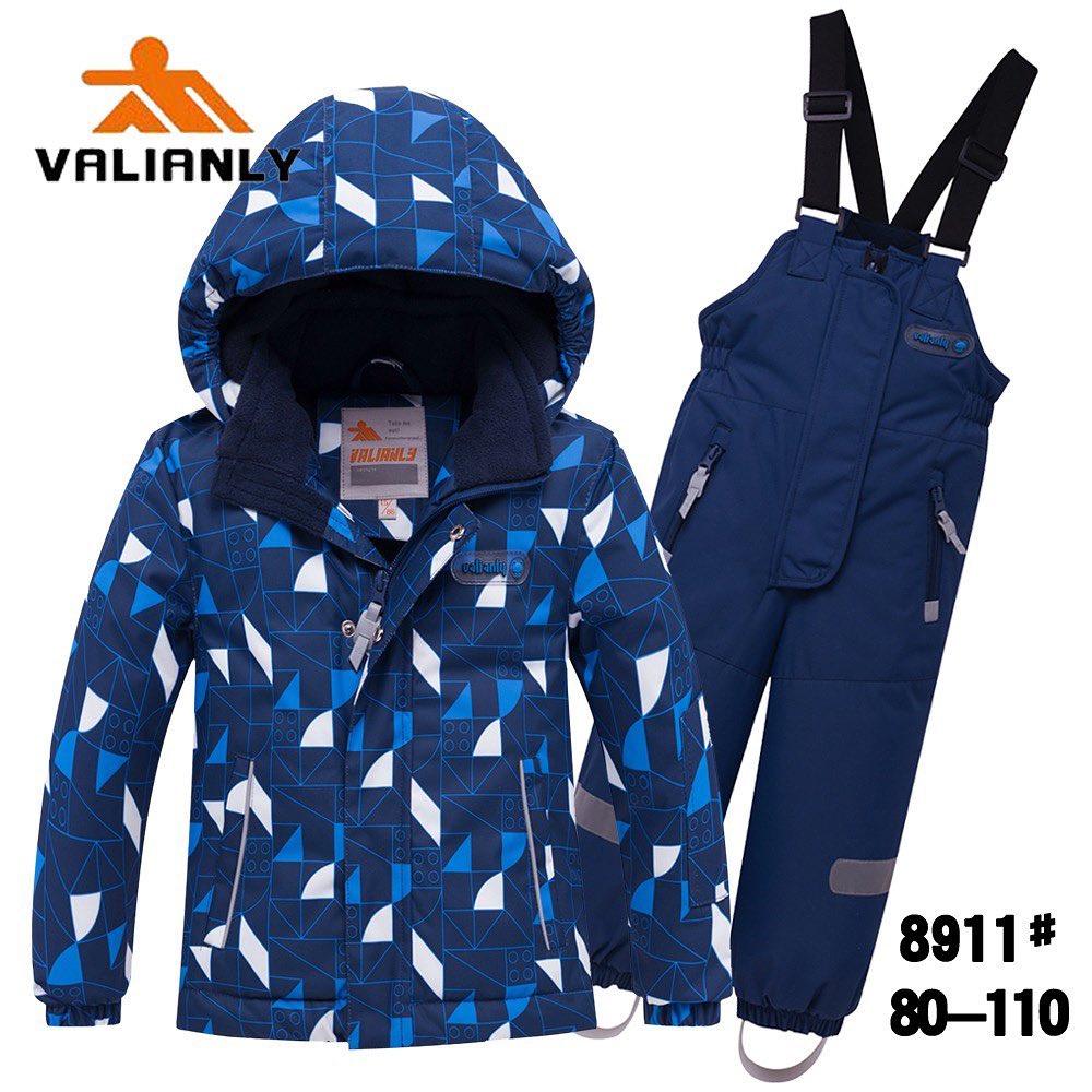 Mėlynas 2 dalių Valianly žieminis kombinezonas 8911