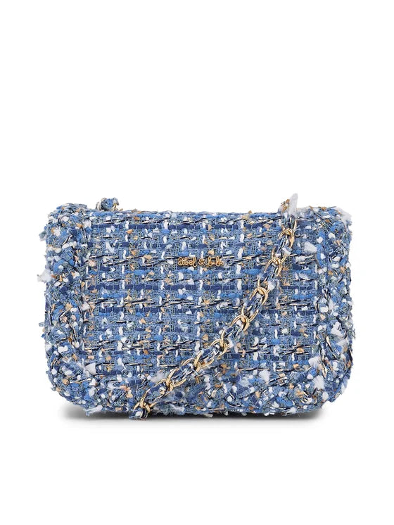 Mėlyna tvido rankinė mergaitei Abel & Lula