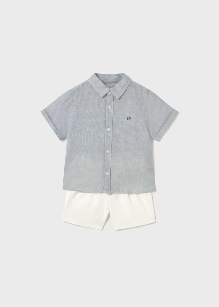 Mayoral lininis marškinėlių ir šortų komplektas berniukams.