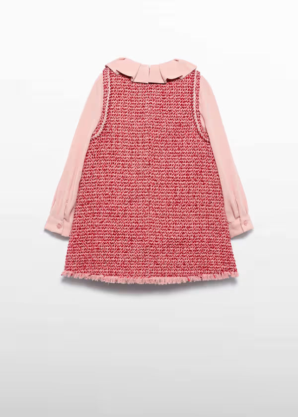 Abel & Lula Rožinė suknelė sarafanas ilgomis rankovėmis