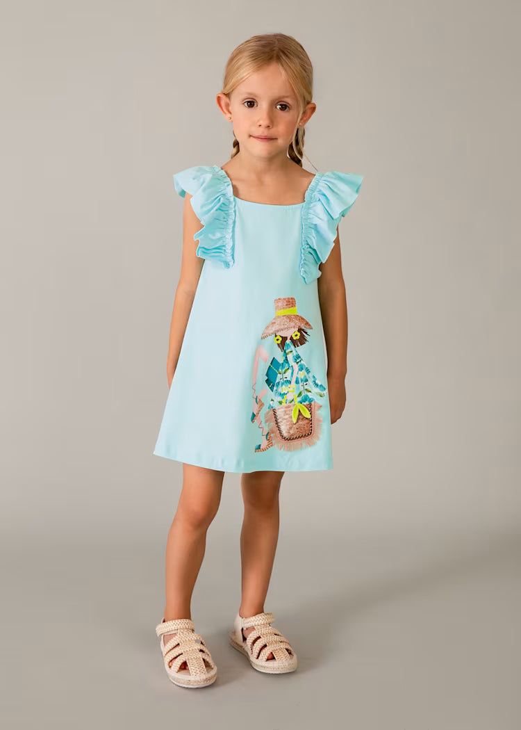 Mayoral lengvutė suknelė mergaitėms Oceano.