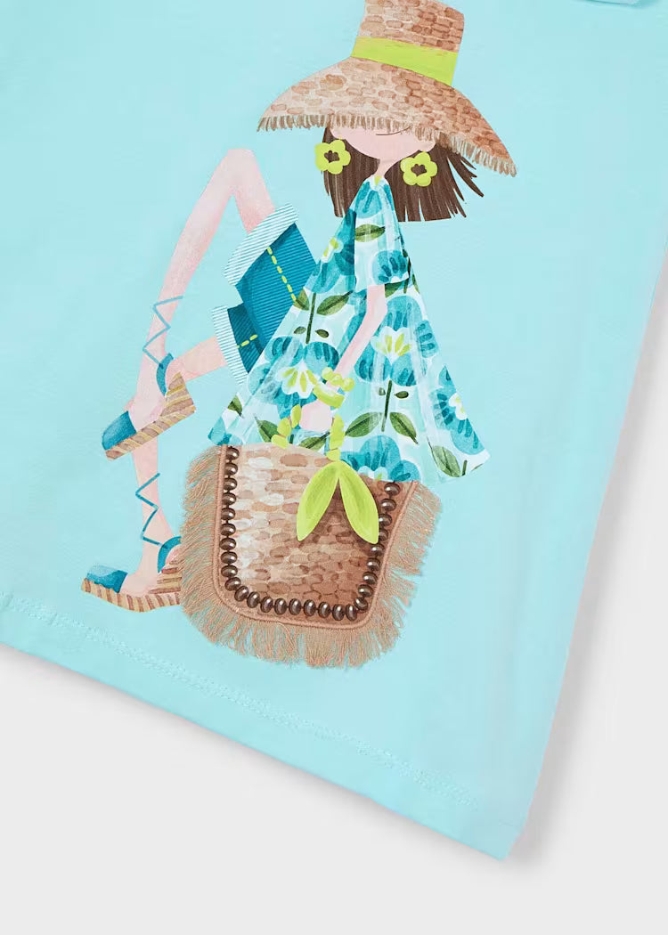 Mayoral lengvutė suknelė mergaitėms Oceano.