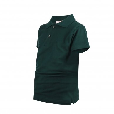 Mokykliniai žalios spalvos polo marškinėliai 122-158cm.