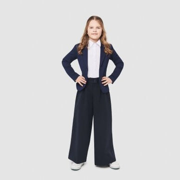 Juodos trikotažines platėjančios kelnės 116-164cm