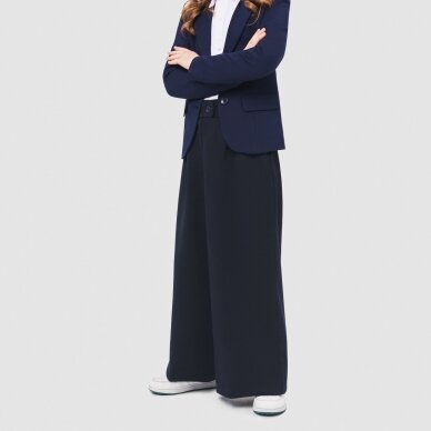 Juodos trikotažines platėjančios kelnės 116-164cm