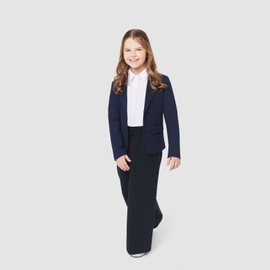 Juodos trikotažines platėjančios kelnės 116-164cm