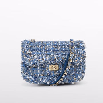 Mėlyna tvido rankinė mergaitei Abel & Lula