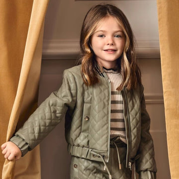 Abel & Lula dygsniuotas dirbtinės odos švarkelis.