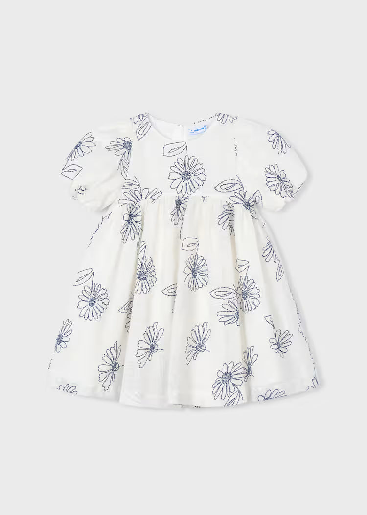 Mayoral suknelė pūstomis rankovėmis .